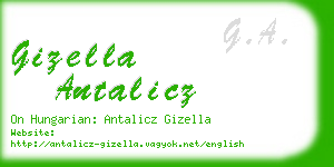 gizella antalicz business card